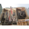 Image 1 : 2 BOXES MISC. VINTAGE C CLAMPS, PIPE WRENCHES, ETC.
