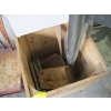 Image 3 : WOODEN BIN W/ASST. HOMEMADE ITEMS: BANJO, SUBMARINE, ETC.