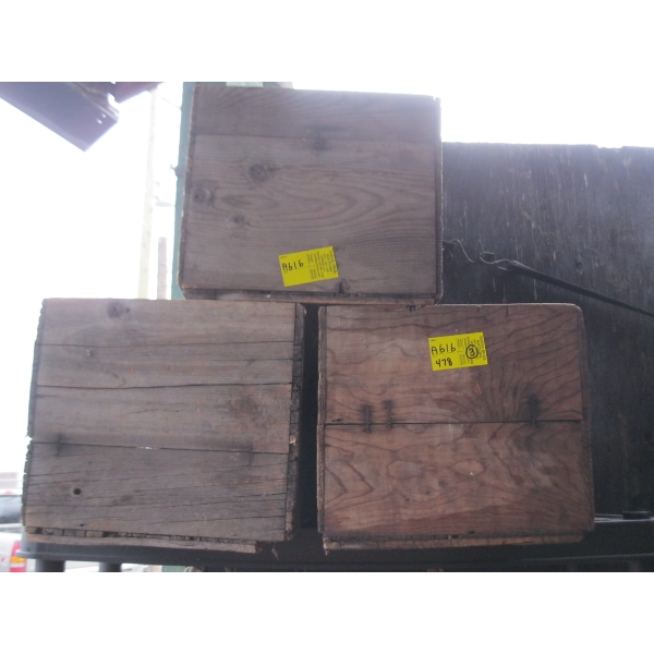3 WOODEN CRATES
