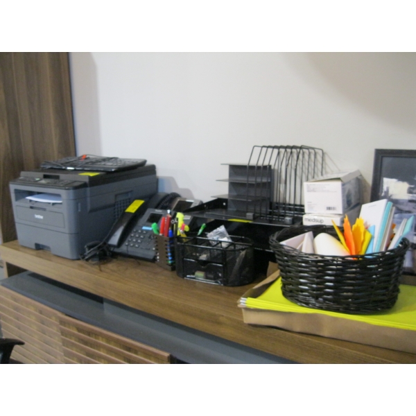 BROTHER PRINTER MODEL L2390DW & MISC. OFFICE SUPPLIES