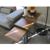 Image 1 : 3 PIECE METAL & WOOD NESTING TABLES