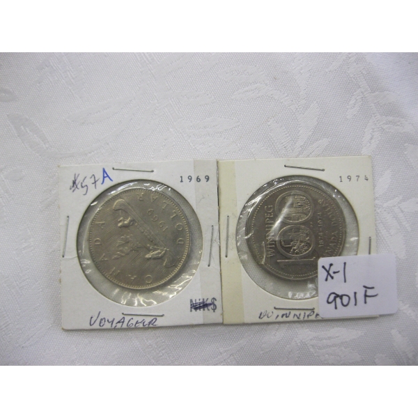 1969 & 1974 CDN $1 COINS