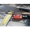 Image 4 : 10' FIBERGLASS BOAT W/OARS, GAS TANK & MERCURY BOAT MOTOR W/BATTERY & ANCHOR