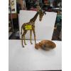 Image 1 : WOODEN GIRAFFE & ELEPHANT WOODEN BOWL