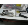 Image 4 : BOX OF MISC. TOOLS, BATTERIES, STAPLE GUNS, ETC.