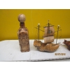 Image 3 : SAILBOAT, VASE DECANTER & MISC.