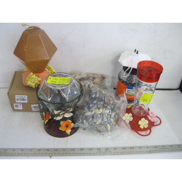 MISC. BIRDFEEDERS, ROCKS, ETC.