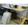 Image 1 : STAINLESS STEEL FRAMED TABLE W/WOOD TOP