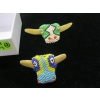 Image 1 : 2 HARVEY ERA NAVAJO BEADED BONE SCARF SLIDES