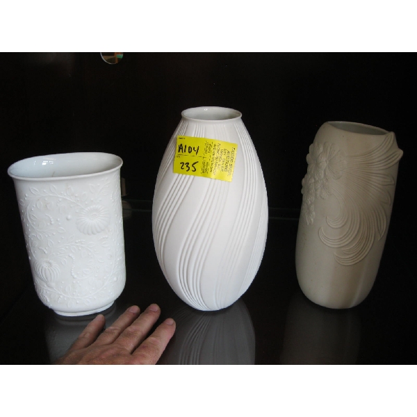 SET OF 3 KAISER WEST GERMAN VASES