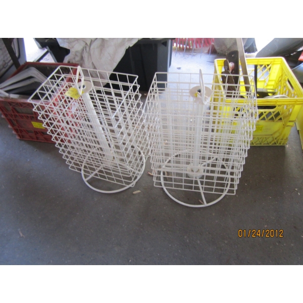 2 SPINNING DISPLAY RACKS