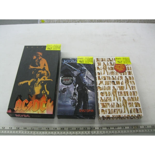 AC/DC BONFIRE CD PACK, MEGADEATH CD PACK & BON JOVI CD PACK
