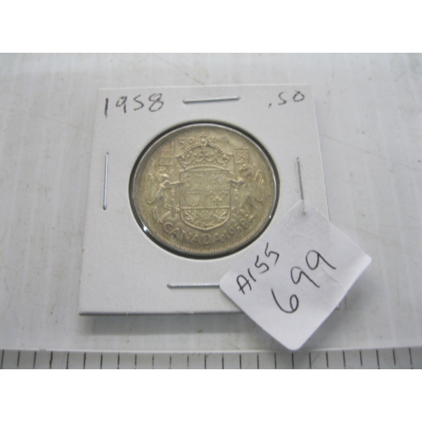 1958 CDN 50 CENT PIECE