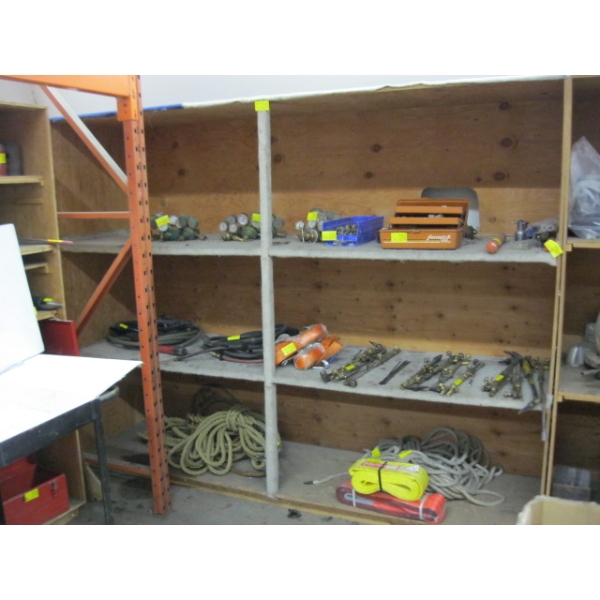 WOODEN SHELF UNIT - APPROX. 8'X6'X2'