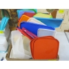Image 1 : LG. LOT OF SQUARE & RECTANGULAR TUPPERWARE LIDS & SOME MISC. CONTAINERS