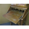 Image 8 : MAPLE SM. 2 DRAWER DROP FRONT WRITING DESK W/UPPER GLASS DOORED CABINET - MISSING SHELVES
