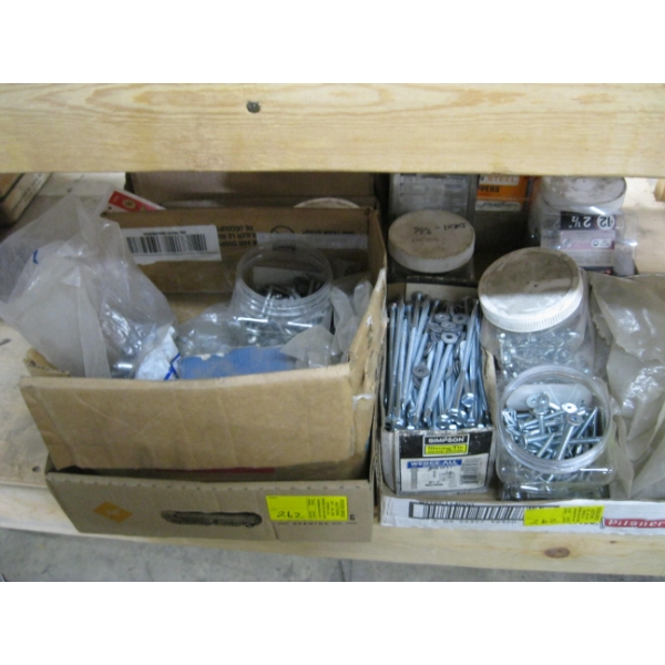 2 FLATS OF ASST. SCREWS, VARIOUS SIZES