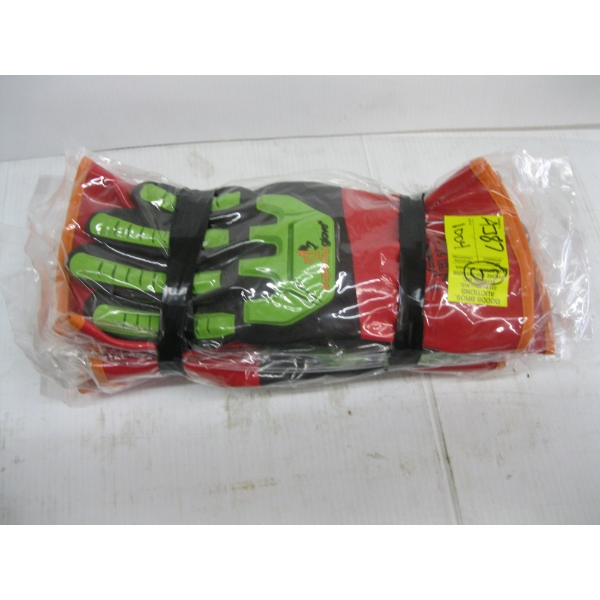 5 PAIR OF NEW CHEMSTOP RUBBER GLOVES, SZ 10