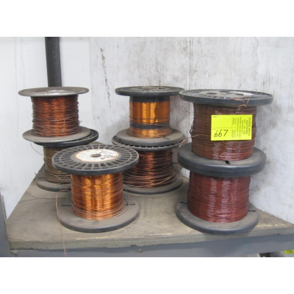 7 SPOOLS OF COPPER WIRE