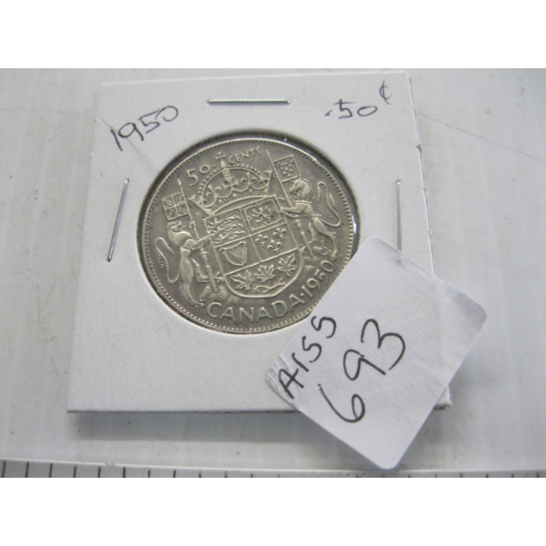 1950 CDN 50 CENT PIECE