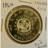 Image 1 : 1964 CHARLOTTETOWN QUEBEC $1 80% SILVER COIN