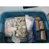 Image 1 : TOTE OF RANDOM HAZMATS, BUNGEE CORDS, SOCKET HOLDER, ETC.
