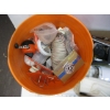 Image 4 : BOX & BUCKET OF MISC. FISHING GEAR, HUNTING GEAR, ETC.