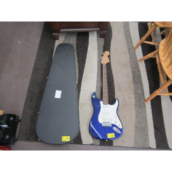 SQUIRE BY FENDER ELECTRIC GUITAR W/HARDSHELL CASE