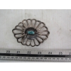 Image 1 : SILVER & TURQUOISE NAVAJO BELT BUCKLE