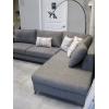 Image 2 : GREY SOFA W/CHAISE EXTENSION & PILLOWS