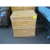 Image 14 : OAK BEDROOM SUITE - MIRRORED DRESSER, HIGHBOY CHEST OF DRAWERS, HEADBOARD & 2 DRAWER NIGHTSTAND