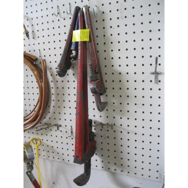 4 PIPE WRENCHES