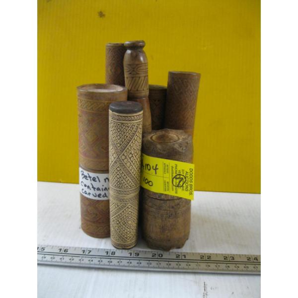 CARVED BETEL NUT CONTAINERS