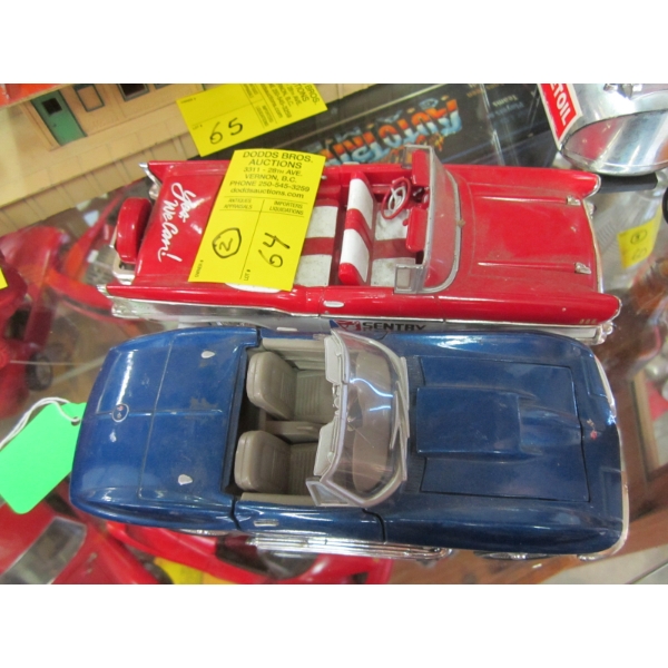2 DIECAST CARS - CORVETTE & SENTRY HARDWARE 