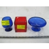 Image 1 : 3 PIECES OF GLASS - COBALT BLUE & RED RUBY