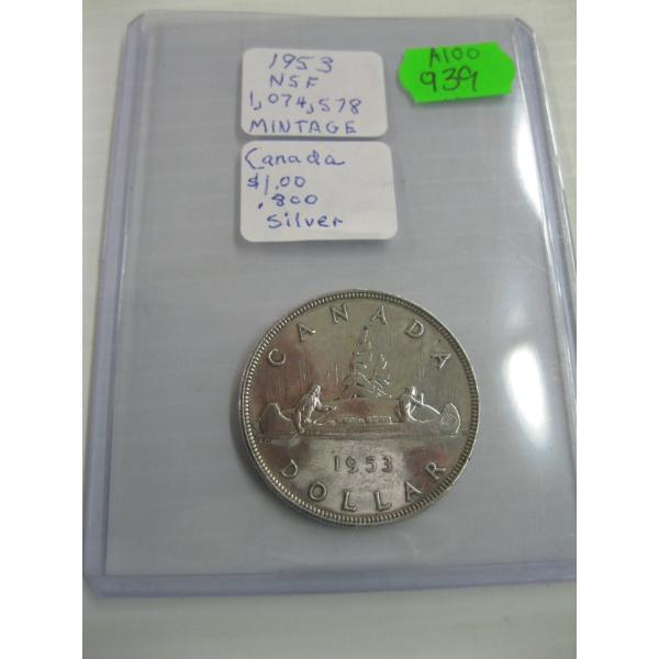 1953 CDN $1 COIN