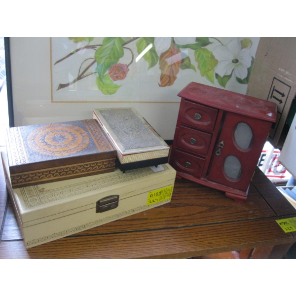 4 JEWELLERY CASES