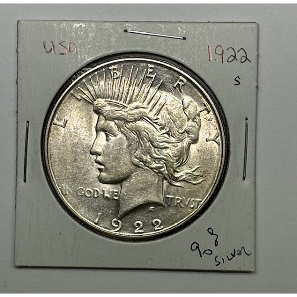 1922 USA 90% SILVER COIN