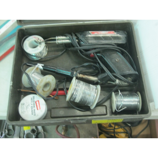 SOLDERING GUN, IRON & SOLDER
