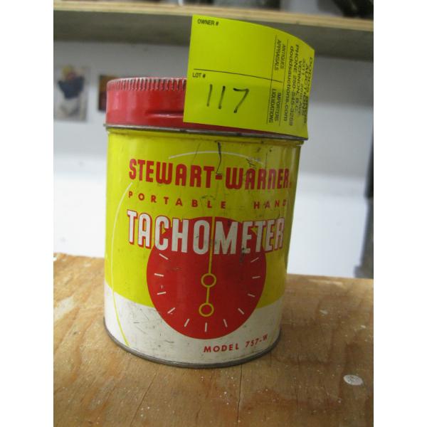 STEWART WARNER PORTABLE HAND TACHOMETER IN CAN