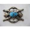 Image 4 : 2 SILVER & TURQUOISE NAVAJO BELT BUCKLES