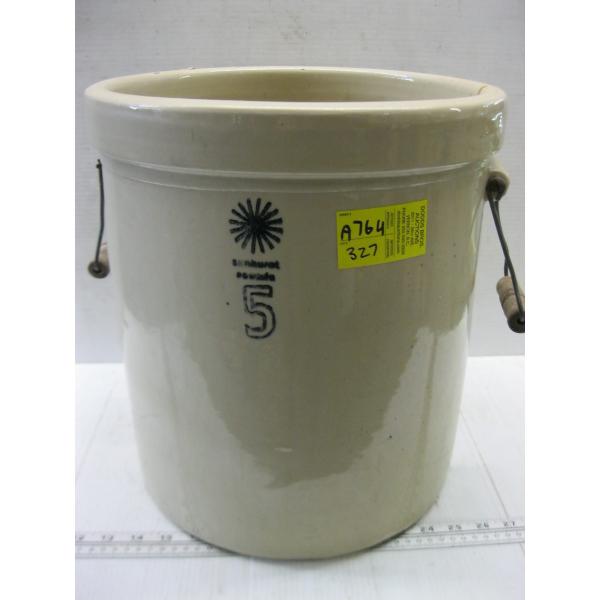 5 GALLON SUNBURST CROCK W/LID