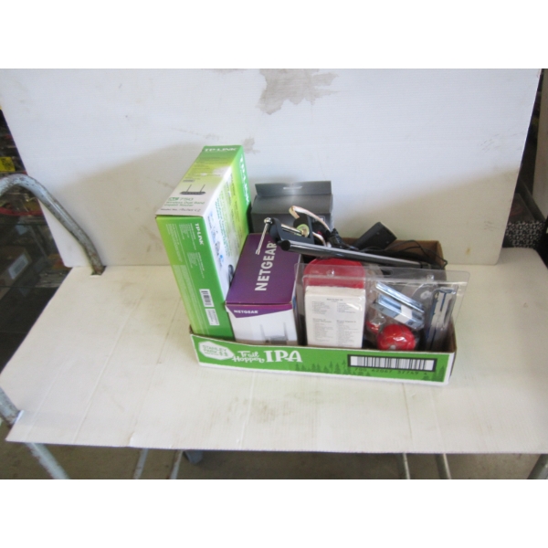 MISC. ELECTRICAL ITEMS, SEWING KIT, ETC.