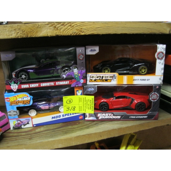 4 CARS IN BOXES