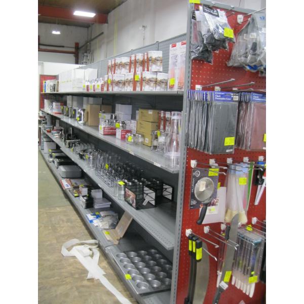 APPROX. 24' DOUBLE SIDED SHELVING UNIT