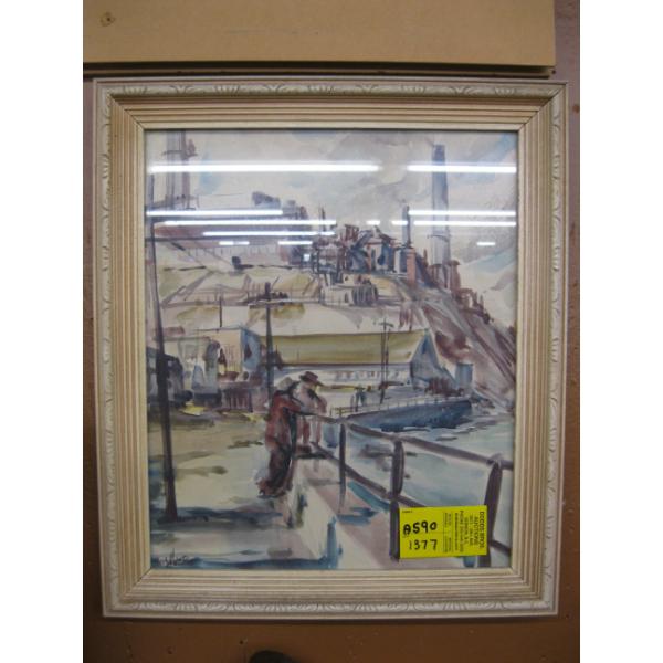 ORIGINAL FRAMED WATERCOLOR, SIGNED