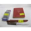 Image 1 : BATTERY CHARGER, FISH KNIFE & VINTAGE 1908 COOKBOOK
