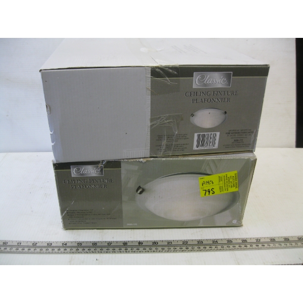 2 CEILING MOUNT LIGHT FIXTURES