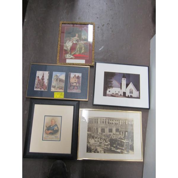 5 FRAMED PICTURES