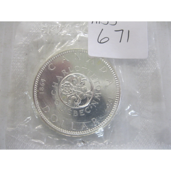 1964 CDN SILVER $1 COIN